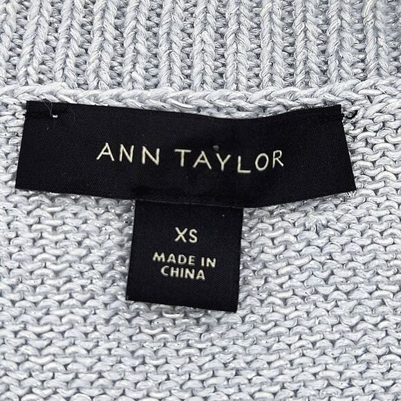 Ann Taylor Crewneck Sweater Womens Size XS Metallic Knit Fall Winter Glam Granny - Picture 5 of 8